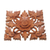 Wood wall relief panel, 'Lotus Shield' - Carved Wood Wall Relief Panel of Lotus Blossom