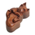 Wood puzzle box, 'Cat at Play' - Playful Cat Carved Suar Wood Puzzle Box
