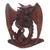 Wood sculpture, 'Gallant Dragon' - Hand-Carved Suar Wood Dragon Sculpture from Bali thumbail