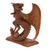 Wood sculpture, 'Gallant Dragon' - Hand-Carved Suar Wood Dragon Sculpture from Bali (image 2b) thumbail