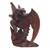 Escultura de madera - Escultura de dragón de madera de suar tallada a mano de Bali