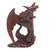 Wood sculpture, 'Gallant Dragon' - Hand-Carved Suar Wood Dragon Sculpture from Bali