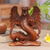 Wood statuette, 'Fierce Dragon' - Detailed Wood Sculpture of Fierce Dragon from Bali (image 2) thumbail