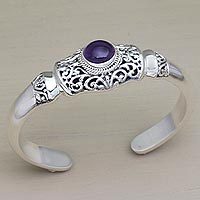 Amethyst cuff bracelet,