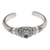 Blue topaz cuff bracelet, 'Vine Temple' - Four Carat Blue Topaz and Silver Cuff Bracelet thumbail