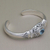 Blue topaz cuff bracelet, 'Vine Temple' - Four Carat Blue Topaz and Silver Cuff Bracelet (image 2b) thumbail