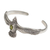 Peridot cuff bracelet, 'Spirit Hawk' - Peridot Hawk Motif Cuff Bracelet in Sterling Silver (image 2d) thumbail