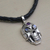 Rainbow moonstone and amethyst pendant necklace, 'Deadly Charm' - Rainbow Moonstone and Amethyst Skull Necklace from Indonesia (image 2c) thumbail