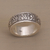 Sterling silver meditation spinner ring, 'Samsi Spin' - Unisex Sterling Silver Spinner Ring with Buddhist Motifs (image 2b) thumbail