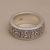 Sterling silver meditation spinner ring, 'Samsi Spin' - Unisex Sterling Silver Spinner Ring with Buddhist Motifs (image 2c) thumbail