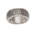 Sterling silver meditation spinner ring, 'Samsi Spin' - Unisex Sterling Silver Spinner Ring with Buddhist Motifs