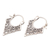 Sterling silver hoop earrings, 'Floral Points' - Floral Pointed Sterling Silver Hoop Earrings from Bali (image 2c) thumbail
