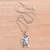 Sterling silver pendant necklace, 'Dangling Lutung' - Cultural Monkey-Themed Sterling Silver Pendant Necklace