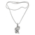 Collar colgante de plata esterlina - Collar con colgante de plata de ley con temática de mono cultural