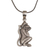 Sterling silver pendant necklace, 'Wondering Lutung' - 925 Sterling Silver Handmade Monkey Pendant Necklace thumbail
