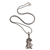 Sterling silver pendant necklace, 'Wondering Lutung' - 925 Sterling Silver Handmade Monkey Pendant Necklace (image 2d) thumbail