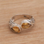 Citrine cocktail ring, 'Temple Tears' - Teardrop Citrine and Silver Cocktail Ring from Bali (image 2c) thumbail