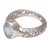 Blue topaz single stone ring, 'Bali Beauty' - Balinese Blue Topaz and Sterling Silver Single Stone Ring