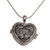 Sterling silver locket necklace, 'Koi Couple' - Koi Fish Heart Shaped Sterling Silver Locket Necklace thumbail