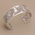 Sterling silver cuff bracelet, 'Undergrowth' - Detailed Sterling Silver Vine and Leaf Cuff Bracelet (image 2b) thumbail