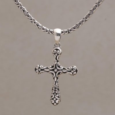 Cross Pendant Necklace In 925 Sterling Silver One Faith