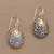 Gold accented sterling silver dangle earrings, 'Infinite Sunshine' - Ornately Detailed 18k Gold and Sterling Silver Earrings (image 2b) thumbail