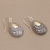 Gold accented sterling silver dangle earrings, 'Infinite Sunshine' - Ornately Detailed 18k Gold and Sterling Silver Earrings (image 2c) thumbail