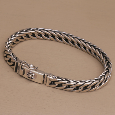 Sterling silver chain bracelet, 'Perfect Gleam' - Sterling Silver Chain Bracelet Crafted in Bali