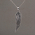 Sterling silver pendant necklace, 'Right Wing' - Wing-Shaped Sterling Silver Pendant Necklace from Bali thumbail