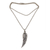 Sterling silver pendant necklace, 'Right Wing' - Wing-Shaped Sterling Silver Pendant Necklace from Bali (image 2c) thumbail