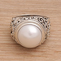 Featured review for Cultured pearl cocktail ring, Floral Crown