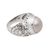Cultured pearl cocktail ring, 'Floral Crown' - Cultured Pearl Floral Cocktail Ring from Bali