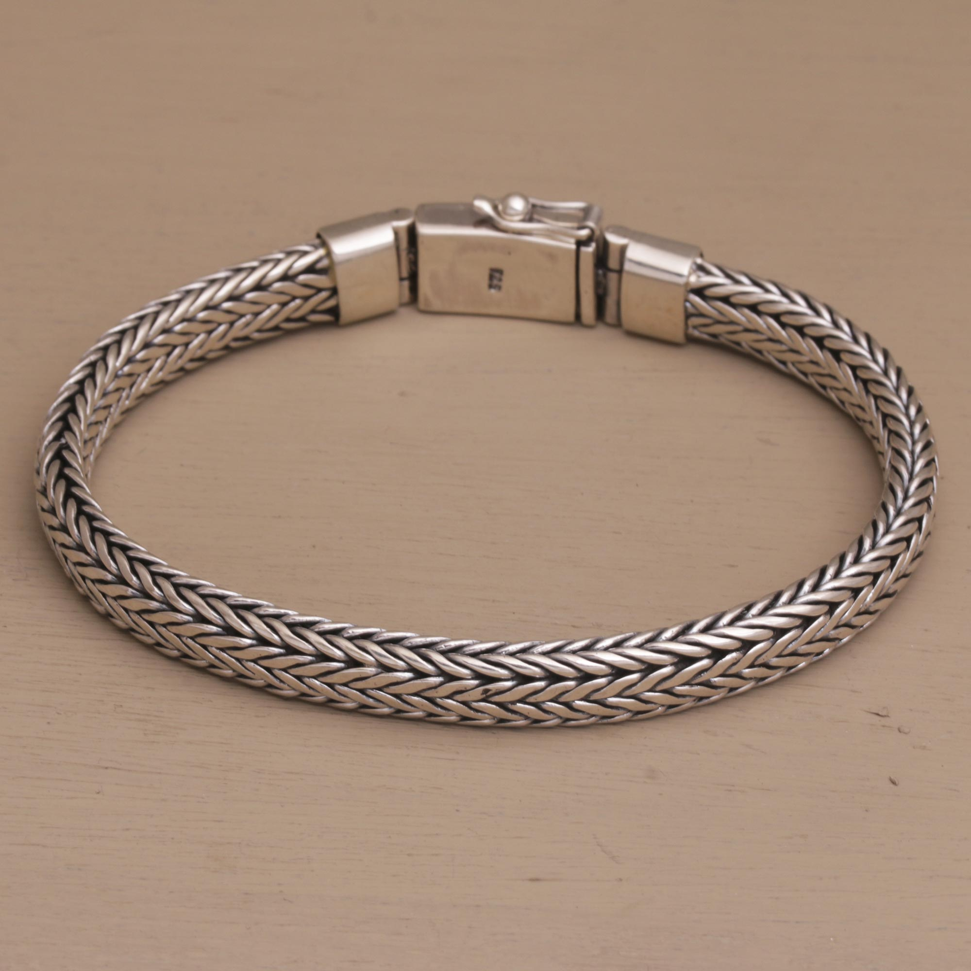 UNICEF Market | Sterling Silver Foxtail Chain Bracelet from Bali - Bali ...