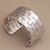 Sterling silver cuff bracelet, 'Woven Gleam' - Handcrafted Sterling Silver Cuff Bracelet from Bali (image 2b) thumbail