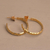 Gold plated sterling silver half hoop earrings, 'Slim Radiant Shine' - Gold Plated 925 Slim Half Hoop Silver Earrings from Bali (image 2b) thumbail