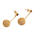 Gold plated garnet dangle earrings, 'Round Nest' - 18k Gold Plated Dangle Earrings with Garnets (image 2c) thumbail