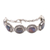 Cultured pearl link bracelet, 'Evening Reflection' - Cultured Peacock Pearl Link Bracelet from Bali (image 2a) thumbail
