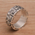 Men's band ring, 'Everlasting Romance' - Men's Sterling Silver Wedding Band Ring from Bali (image 2) thumbail