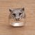 Men's garnet ring, 'Wildest Nature' - Men's Garnet and Sterling Silver Wild Cat Ring from Bali (image 2b) thumbail