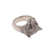 Men's garnet ring, 'Wildest Nature' - Men's Garnet and Sterling Silver Wild Cat Ring from Bali (image 2e) thumbail