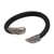 Men's sterling silver and leather cuff bracelet, 'Braided Eagle' - Men's Sterling Silver and Leather Eagle Bracelet from Bali (image 2f) thumbail