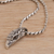 Halskette mit Anhänger aus Sterlingsilber mit Granat-Akzent - Halskette mit Adlerkopf-Anhänger aus 925er Sterlingsilber mit Granat