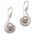 Cultured pearl dangle earrings, 'Marking Time' - Sterling Silver and Cultured Pearl Dangle Earrings thumbail