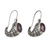 Amethyst drop earrings, 'Eternally Elegant' - Ornate Silver Drop Earrings with Oval Amethyst Gemstones thumbail