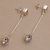Citrine dangle earrings, 'Great Lengths' - Citrine and Sterling Silver Long Dangle Earrings