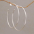 Sterling silver half-hoop earrings, 'Patently Simple' - Classic Silver Half Hoop Earrings from Bali thumbail
