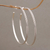 Sterling silver half-hoop earrings, 'Roped In' - Rope Motif Half Hoop Sterling Silver Earrings