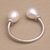 Cultured pearl wrap ring, 'Moonlight's End' - Cultured Pearl and Sterling Silver Wrap Ring (image 2d) thumbail