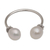 Cultured pearl wrap ring, 'Moonlight's End' - Cultured Pearl and Sterling Silver Wrap Ring (image 2e) thumbail