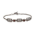 Garnet pendant bracelet, 'Kawung Blossom' - Javanese Batik Motif Pendant Bracelet with Garnets thumbail